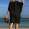 Cutout Hand-Knitted Floral Casual Tunic Dress White - in use demonstration