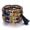 elastic bangle bracelet set | wooden beads jewelry | adjustable tree of life bracelet | energy saving