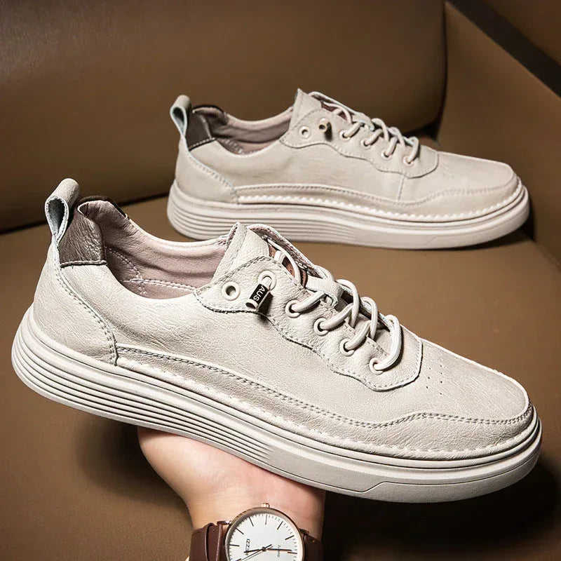 Versatile Sports Casual Low-top Cowhide Flat Shoes - Meifu Market