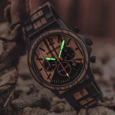 engraved gift for him | wedding anniversary gift | eco-friendly wood timepiece | energy saving