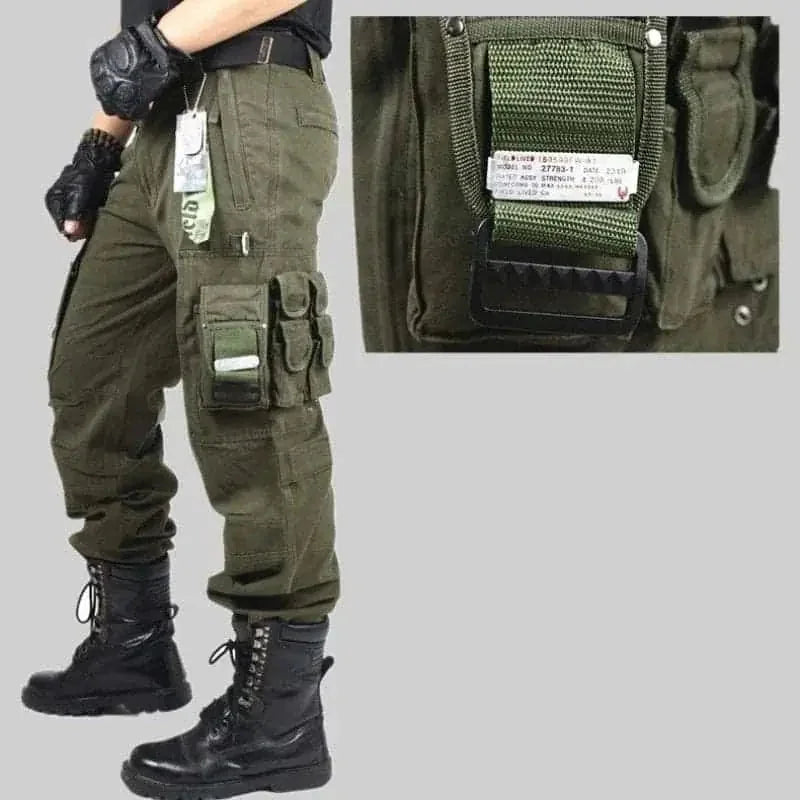 ripstop fabric tactical pants | durable outdoor work trousers | reinforced knee construction | ultrasonic cleaning