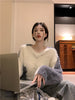 Women's Autumn And Winter V-neck Mink Fur Short Sweater Meifu Market