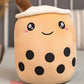 Cute Fruit Drink Plush Stuffed Soft Strawberry Milk Tea Plush Boba Tea Cup Toy Bubble Tea Pillow Cushion Kids Gift Meifu Market