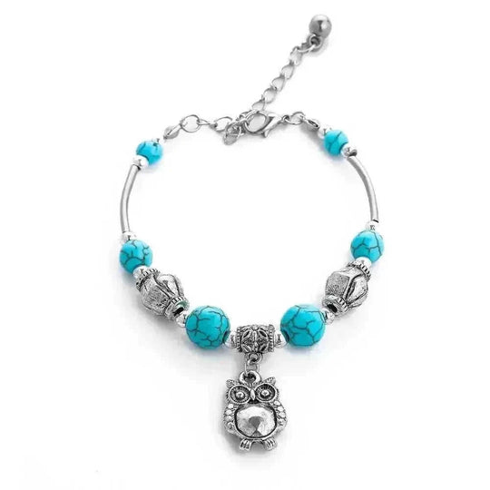 elastic turquoise bracelet | adjustable boho bangle | vintage tribal jewelry | ultrasonic cleaning