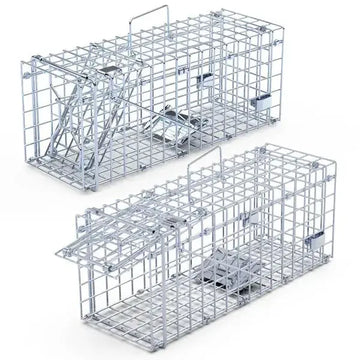 2Pcs Foldable Rat Trap Cage Humane Live Rodent Trap Cage Galvanized Meifu Market