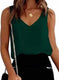 stretch cotton fabric | loose fit camisole | v-neck tank top | energy saving