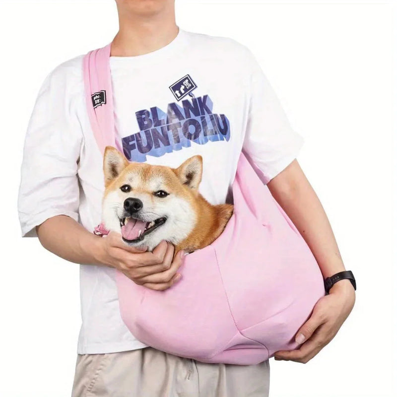 adjustable pet sling carrier | large capacity dog carrier bag | breathable mesh fabric | ultrasonic cleaning