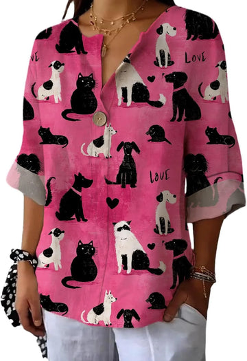 personalized cotton shirt for women | casual cotton top womens | custom printed womens shirt | energy saving