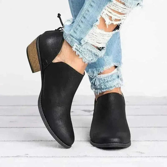 Autumn Women Shoes Retro High Heel Ankle Boots - Meifu Market