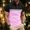 Mens Stylish Slim-fit POLO Shirt With A Pointed Collar And Chest Stripes ZVZ505 - lifestyle usage image