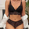 Lace Without Steel Ring Gathered Without Trace Bra Panties Set Wine Red Suit - styled qiyuancai womens bras push up lace w...