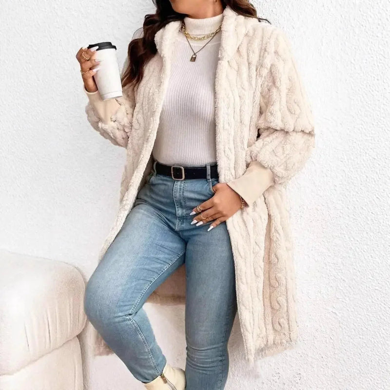 plus-size wool coat women | heavyweight fleece lined coat | oversized winter coat for women | energy saving