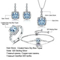 sterling silver necklace | blue topaz jewelry set | 4 piece jewelry set | ultrasonic cleaning