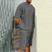 lightweight linen suit set | breathable summer clothing | loose fit men outfit | ultrasonic cleaning