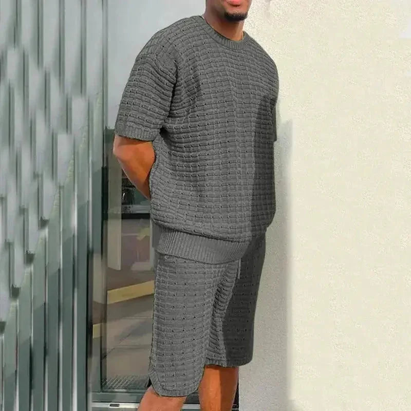 lightweight linen suit set | breathable summer clothing | loose fit men outfit | ultrasonic cleaning