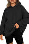 oversized hooded pullover | fleece lined hoodie | long sleeve loose sweater | ultrasonic cleaning