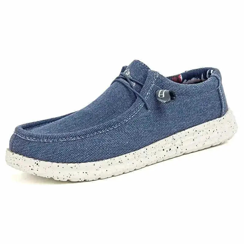 canvas slip-on loafers | breathable fabric shoes | lightweight casual footwear | energy saving