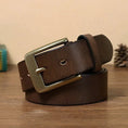 handmade pure copper buckle | full-grain cowhide leather belt | solid brass hardware construction | ultrasonic cleaning