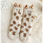 Coral Fleece Socks Women's Mid-calf Three-dimensional Cartoon Room Socks Meifu Market