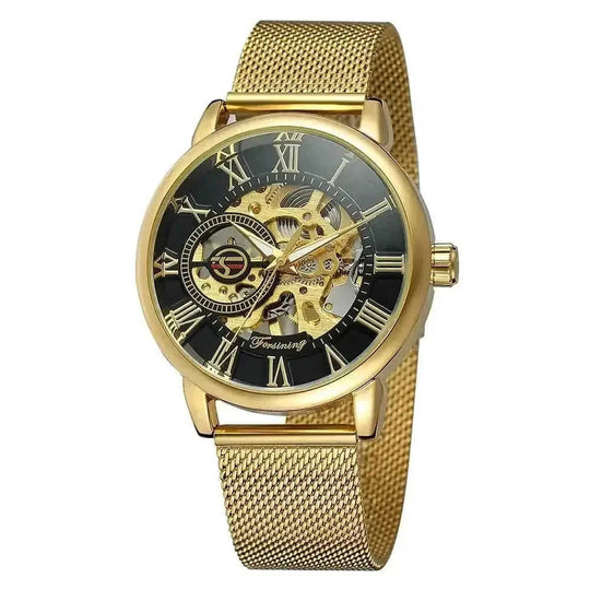 automatic mechanical movement | stainless steel case | business casual timepiece | ultrasonic cleaning