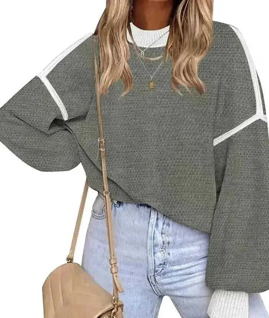 oversized knit sweater | premium cotton blend | long sleeve pullover | ultrasonic cleaning