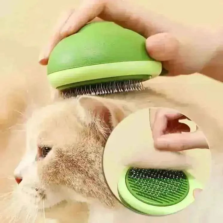 Avocado Shaped Self-Cleaning Pet Brush - Cat & Dog Grooming Tool