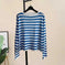 breathable cotton fabric | striped long sleeve shirt | minimalist womens top | energy saving