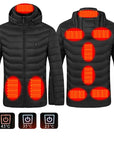 New Heated Jacket Coat USB Electric Jacket Cotton Coat Heater Thermal Clothing Heating Vest Men's Clothes Winter Meifu Market