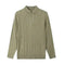 American Old Money Style Stand Collar Twisted Men's Casual Zipper Sweater - close-up detail (material: wool, fleece |...