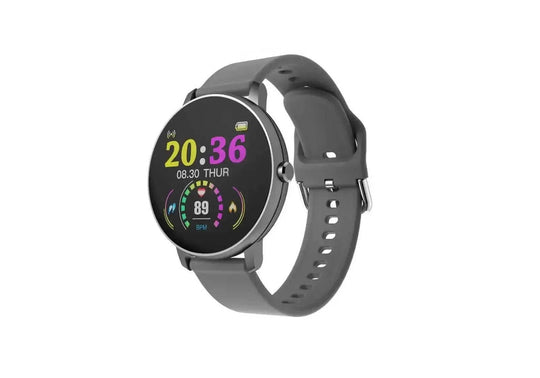 Full-touch Smart Bracelet Bluetooth Pedometer Heart Rate Silicone Grey - alternative view