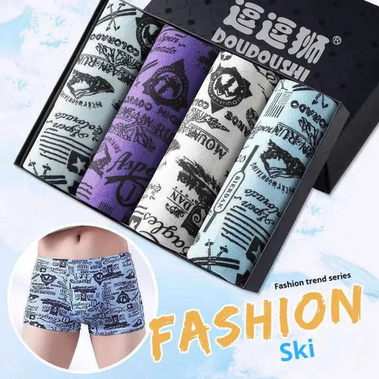 Men's Boxer Briefs 4-Pack - Breathable Seamless Athletic Underwear Meifu Market