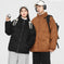 deerskin velvet jacket | quilted windproof coat | loose fit winter jacket | energy saving
