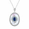 sterling silver necklace | diamond pendant necklace for women | wedding party jewelry | ultrasonic cleaning