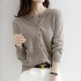 Women's Knitted Cardigan Sweater - Solid Color Loose Fit Button Front Coat Meifu Market