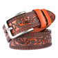 Carved Craft Men's Belt Fashion Cattlehide Leather Pant Belt Meifu Market