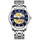 automatic mechanical movement | stainless steel case | 50m waterproof rating | ultrasonic cleaning