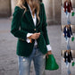 Velvet Lapel Casual Suit Business Fashion Slim Single-breasted Jacket Outwear Clothing For Women Meifu Market