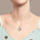 925 Sterling Silver Dragon Necklace - Girl & Dragon Queen Princess Pendant with Zircon Crystals - lifestyle (color:...