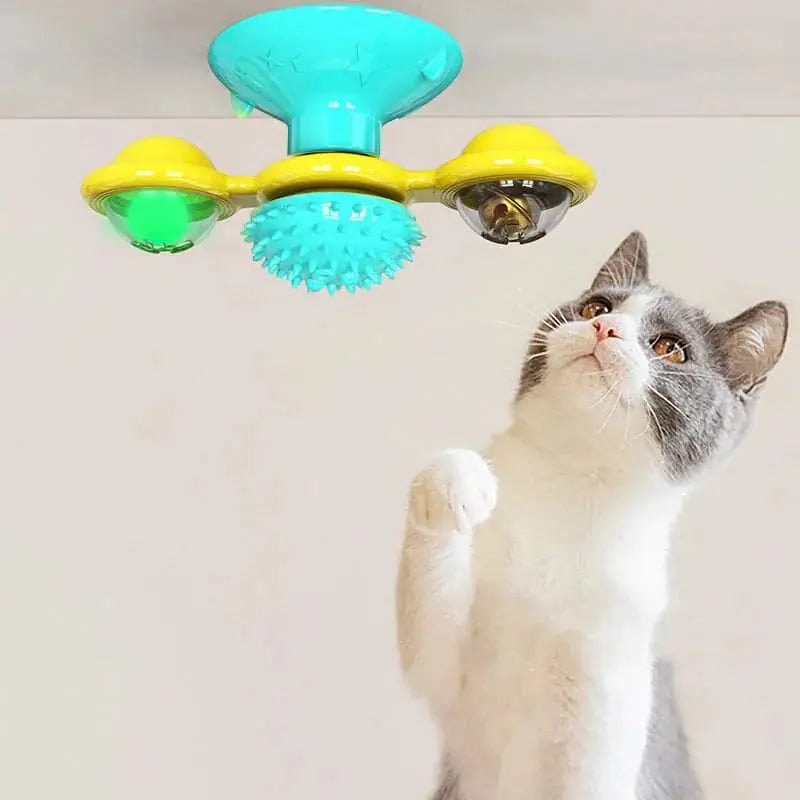 rotating cat toy | multi-function scratching post | interactive pet toy | ultrasonic cleaning