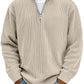 ribbed corduroy jacket | stand collar zipper jacket | long sleeve casual shirt | energy saving