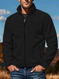 windproof polar fleece jacket | thermal insulated mens coat | outdoor hiking fleece | energy saving