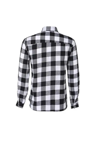 A Long-sleeved Pocket Checked Shirt With A Lapel For Young Men In Autumn And Meifu Market