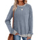 cotton-blend fabric | oversized fit pullover | breathable long sleeve top | ultrasonic cleaning