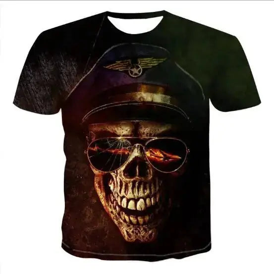 d printed skull t-shirts | mens graphic skull tees | soft cotton skull shirts | energy saving