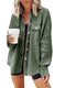 Button Shirt Jacket Women Lapel Long Sleeve Blouse Fashion Jacket Tops - Meifu Market
