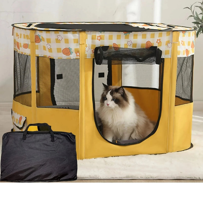foldable pet playpen | portable dog crate for travel | collapsible cat kennel | energy saving