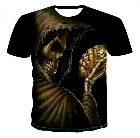 d printed skull t-shirts | mens graphic skull tees | soft cotton skull shirts | energy saving