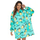Cartoon Fruit Printed Lazy Blanket Hooded meifu market