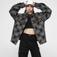 Plaid Denim Coat Top Jacket Meifu Market