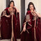 gold velvet evening dress | sequined arabic dress | long sleeve maxi dress | energy saving